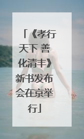 《孝行天下 善化清丰》新书发布会在京举行