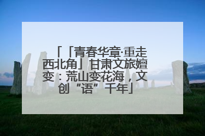 「青春华章·重走西北角」甘肃文旅嬗变：荒山变花海，文创“语”千年