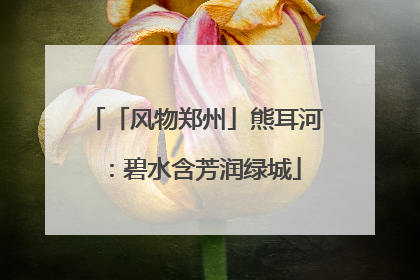 「风物郑州」熊耳河：碧水含芳润绿城