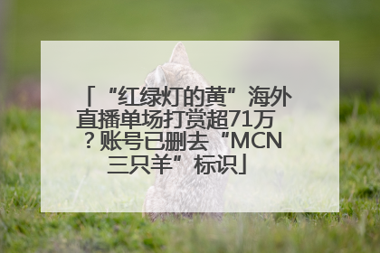 “红绿灯的黄”海外直播单场打赏超71万？账号已删去“MCN三只羊”标识