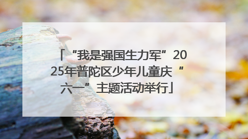 “我是强国生力军”2025年普陀区少年儿童庆“六一”主题活动举行