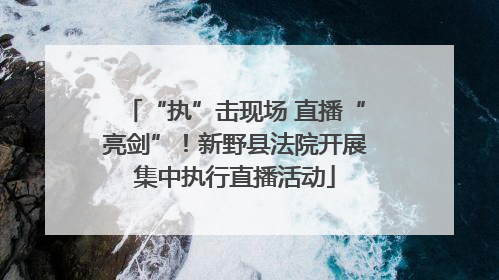 “执”击现场 直播“亮剑”！新野县法院开展集中执行直播活动