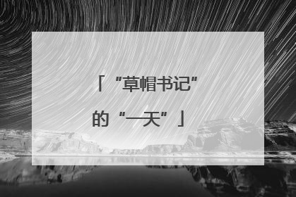 “草帽书记”的“一天”