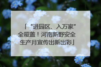 “进园区、入万家”全覆盖！河南新野安全生产月宣传出新出彩