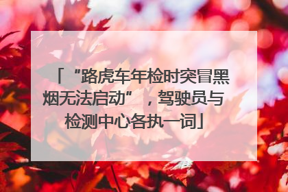 “路虎车年检时突冒黑烟无法启动”，驾驶员与检测中心各执一词