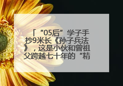 “05后”学子手抄9米长《孙子兵法》，这是小伙和曾祖父跨越七十年的“精神接力”
