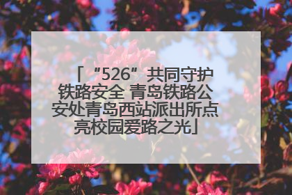 “526”共同守护铁路安全 青岛铁路公安处青岛西站派出所点亮校园爱路之光