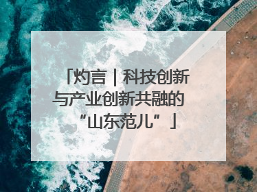 灼言｜科技创新与产业创新共融的“山东范儿”