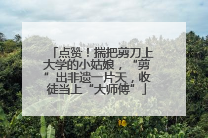 点赞！揣把剪刀上大学的小姑娘，“剪”出非遗一片天，收徒当上“大师傅”