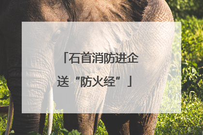 石首消防进企送“防火经”