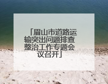眉山市道路运输突出问题排查整治工作专题会议召开