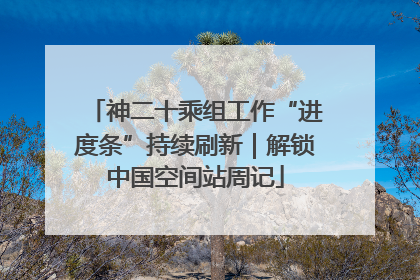神二十乘组工作“进度条”持续刷新｜解锁中国空间站周记