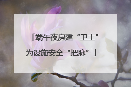 端午夜房建“卫士”为设施安全“把脉”
