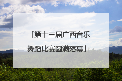 第十三届广西音乐舞蹈比赛圆满落幕