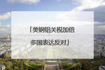 美钢铝关税加倍 多国表达反对