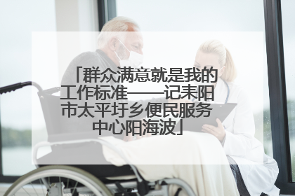 群众满意就是我的工作标准——记耒阳市太平圩乡便民服务中心阳海波