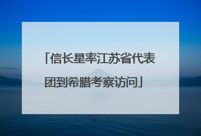 信长星率江苏省代表团到希腊考察访问