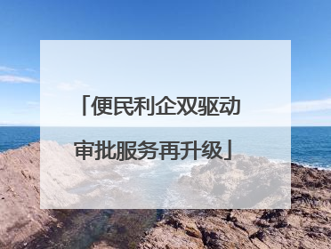 便民利企双驱动 审批服务再升级