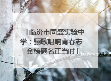 临汾市同盛实验中学：骊歌唱响青春志 金榜题名正当时