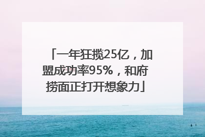 一年狂揽25亿，加盟成功率95%，和府捞面正打开想象力