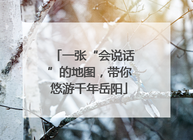 一张“会说话”的地图，带你悠游千年岳阳