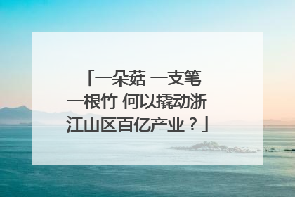 一朵菇 一支笔 一根竹 何以撬动浙江山区百亿产业？