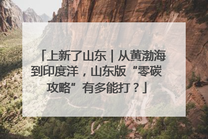 上新了山东｜从黄渤海到印度洋，山东版“零碳攻略”有多能打？