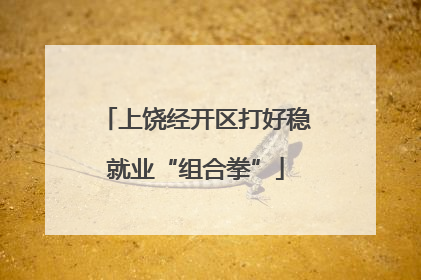 上饶经开区打好稳就业“组合拳”