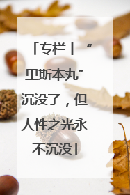 专栏丨“里斯本丸”沉没了，但人性之光永不沉没