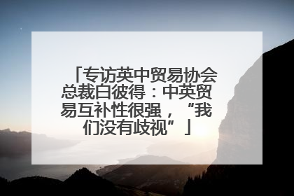 专访英中贸易协会总裁白彼得：中英贸易互补性很强，“我们没有歧视”