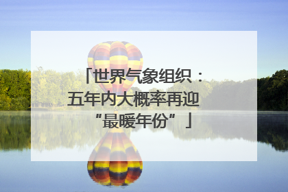 世界气象组织：五年内大概率再迎“最暖年份”