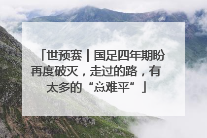 世预赛｜国足四年期盼再度破灭，走过的路，有太多的“意难平”