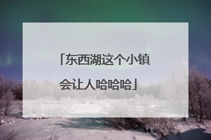 东西湖这个小镇会让人哈哈哈