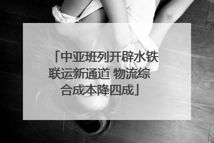 中亚班列开辟水铁联运新通道 物流综合成本降四成
