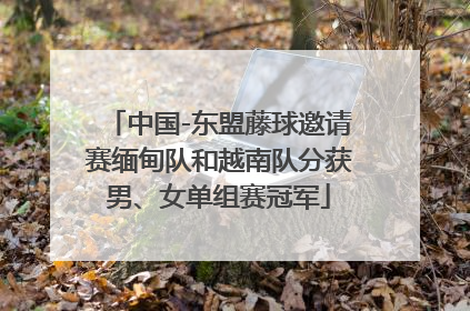 中国-东盟藤球邀请赛缅甸队和越南队分获男、女单组赛冠军