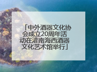 中外酒器文化协会成立20周年活动在灌南海西酒器文化艺术馆举行