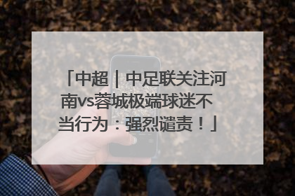中超｜中足联关注河南vs蓉城极端球迷不当行为：强烈谴责！