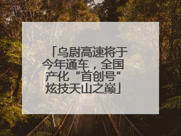 乌尉高速将于今年通车，全国产化“首创号”炫技天山之巅