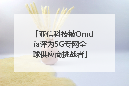 亚信科技被Omdia评为5G专网全球供应商挑战者