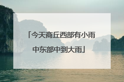 今天商丘西部有小雨 中东部中到大雨