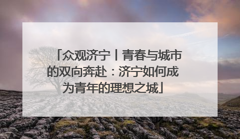 众观济宁丨青春与城市的双向奔赴：济宁如何成为青年的理想之城