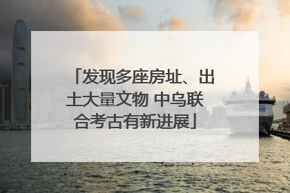 发现多座房址、出土大量文物 中乌联合考古有新进展