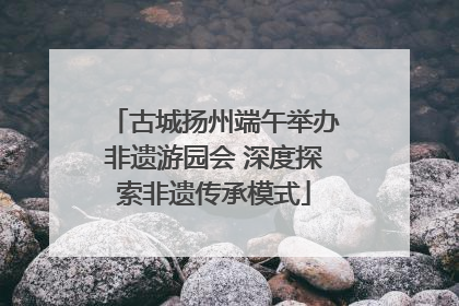 古城扬州端午举办非遗游园会 深度探索非遗传承模式