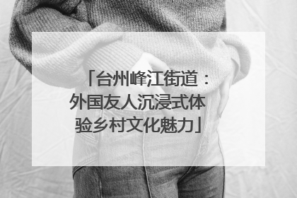 台州峰江街道：外国友人沉浸式体验乡村文化魅力