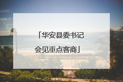 华安县委书记会见重点客商