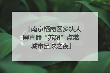 南京栖霞区多块大屏直播“苏超”点燃城市足球之夜