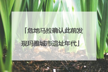 危地马拉确认此前发现玛雅城市遗址年代