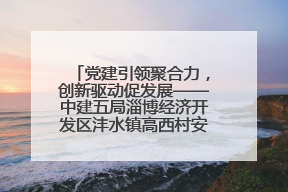 党建引领聚合力，创新驱动促发展——中建五局淄博经济开发区沣水镇高西村安置项目建设纪实