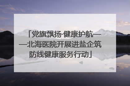 党旗飘扬·健康护航——北海医院开展进盐企筑防线健康服务行动