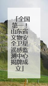 全国第一！山东省文物安全卫星遥感监测中心揭牌成立